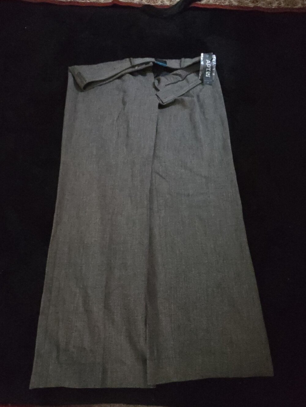 Apt 9 Women's Dress Pants 16 Short Trouser Taupe Micro Pattern Business Casual - Picture 6 of 16